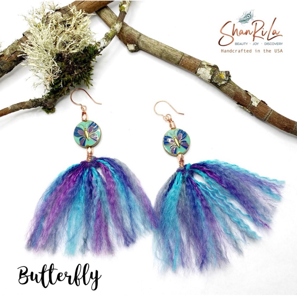 NWT ShanRiLa Butterfly Boho Earrings